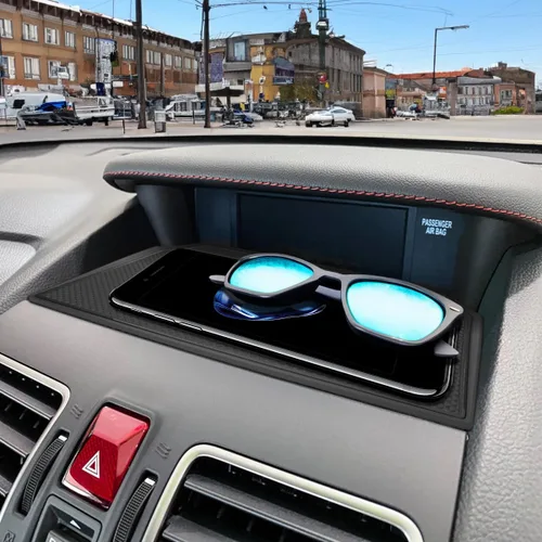 Miniatura 6 de Auovo Tapetes de Tablero Compatibles con Accesorios Subaru Crosstrek 2012-2017 Forester 2014-2018 XV Impreza 2012-2016 Funda de Silicona para Negro