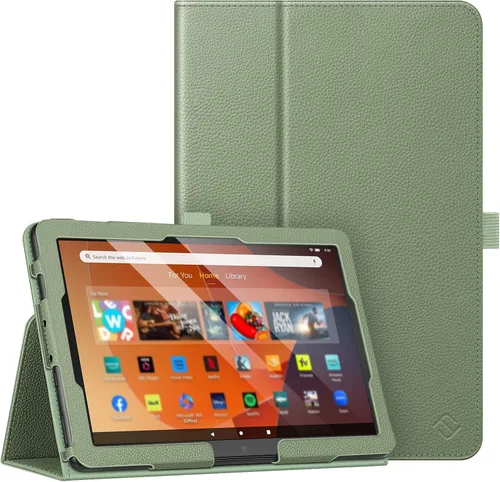 Miniatura 29 de Fintie - Funda tipo libro para tableta Amazon Fire HD 10 y Fire HD 10 Plus (solo compatible con versión de 11ª generación 2021), Funda de pie