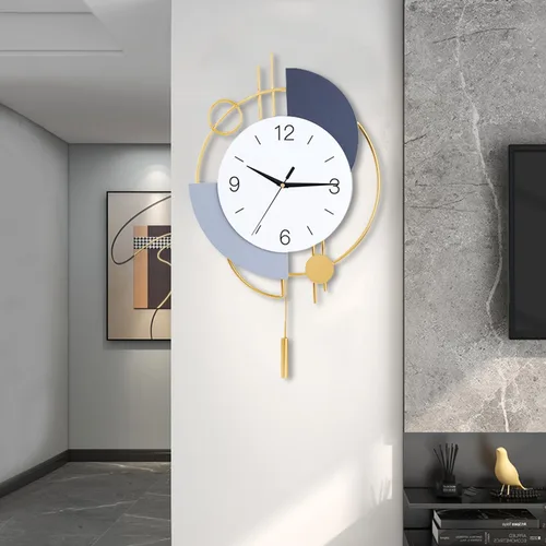 Miniatura 13 de Dankeit Relojes de pared decorativos con péndulo, cuarzo de calidad silenciosa, funciona con pilas, reloj de pared grande para sala de estar, Negro