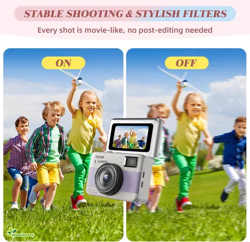 Miniatura 5 de Mini Keychain Camera - HD Thumb Camera, 1.47-inch Flip Screen Multiple Shooting & Recording Modes Portable Digital Camera with SD Card for