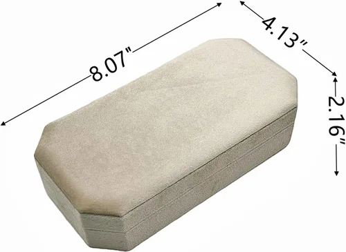 Miniatura 2 de Caja organizadora de anillos de terciopelo – Joyero para anillos y aretes, bandeja de joyería para anillos y anillos, vitrina para niñas y mujeres