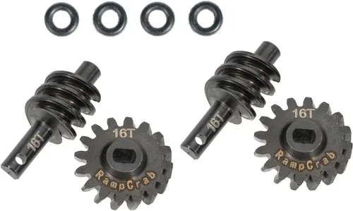 Juego de engranajes diferenciales 16T, 2 juegos, acero endurecido, 1/24, piezas de actualización para SCX24 Bronco Deadbolt JLU B-17 Gladiator C10,