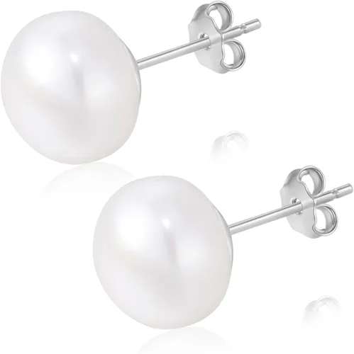 Miniatura 8 de Natural Stone Stud Earrings for Women 8mm Sterling Silver Genuine Gemstone Earrings Handmade Sterling Silver Crystal Stud Earrings for Women