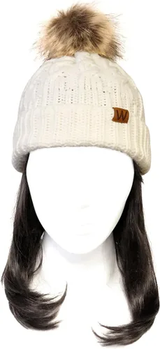 Miniatura 3 de Allydrew Mommy & Me Mother - Gorro tejido de invierno cálido y suave con pompón