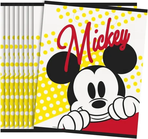 Disney - Bolsas de botín de Mickey Mouse – Paquete de 8 | Bolsas de plástico coloridas y duraderas para recuerdos de fiesta, ideales para