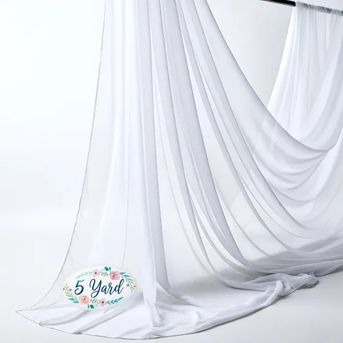 Miniatura 42 de New Star Fabrics Tela de gasa, material transparente continuo de 60 pulgadas de ancho (30 pies), 100% poliéster suave, ideal para bodas, fiestas