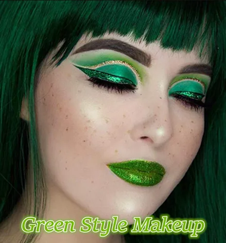 Miniatura 5 de Go Ho Juego de lápices de sombra de ojos verdes de 4 colores, kit de lápiz delineador de ojos metálico, mate y brillante, barra de sombra de ojos