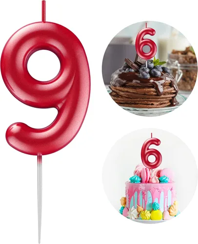 Miniatura 146 de Velas número 2 arcoíris con número 3D de feliz cumpleaños para decoración de fiesta de pastel de cumpleaños, suministros de celebración