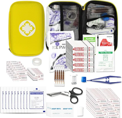 Miniatura 14 de Kit de Primeros Auxilios de Supervivencia para Coche-Hogar Kit de Emergencia - Morado 273 Piezas Equipo Suministros de Viaje Set de Primeros