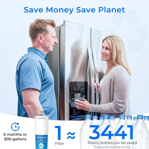Miniatura 8 de Waterdrop WD-F26B Filtro de agua para refrigerador, repuesto para Bosch® 640565, Whirlpool® WHKF-R-PLUS, EVOLFLTR10, 3M® Cuno CS-52, CS-51