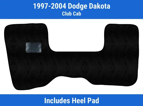 Miniatura 2 de Tapete delantero para piso delantero, color negro, compatible con Dodge Dakota Club Cab 2004 2003 2002 2001 2000 1999 1998 1997