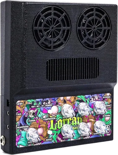 Caline Amplificador de bajo, amplificador de graves portátil de 20 W para bajo, compresor, efecto de aumento, mini amplificador combinado de graves