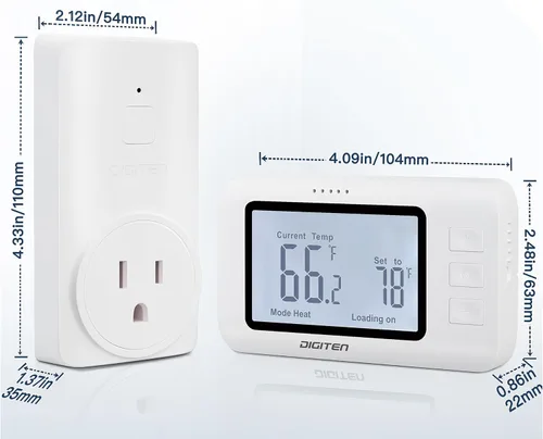 Miniatura 7 de Termostato inalámbrico para casa, controlador remoto de temperatura SENSTREE con enchufe de control de temperatura, soporte para modo