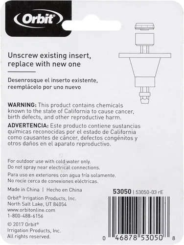 Miniatura 7 de Orbit 53050 - Boquilla rociadora de repuesto de latón con cabezal empotrado, paquete de 2