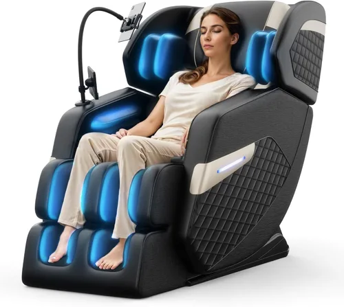 Miniatura 3 de Silla de masaje de cuerpo completo, silla de masaje de gravedad cero con modos automáticos, masaje con bolsa de aire, masaje de pies, calefacción