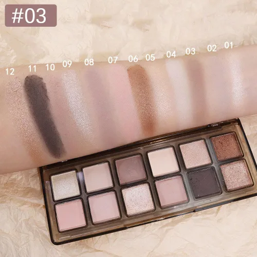 Miniatura 4 de AMY'S DIARY Paleta de sombras de ojos nude de 12 colores para looks versátiles del día a la noche - Mezclable, de larga duración y altamente 20