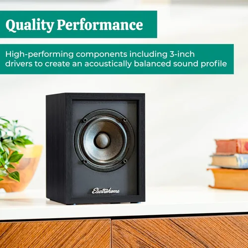 Miniatura 5 de Electrohome Montrose - Reproductor de discos de vinilo actualizable con Huntley, altavoces Bluetooth alimentados, controlador de 3 pulgadas, para un