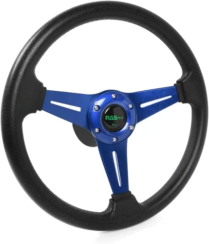 RASTP Volante de 13.8 pulgadas para barco con adaptador de eje de 3/4" para la mayoría de los barcos marinos, embarcaciones, yates, pontones (Estilo