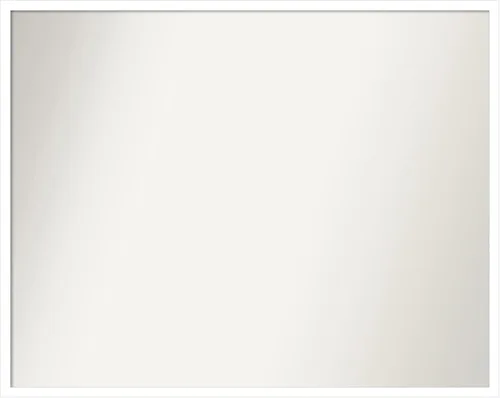 Miniatura 958 de Amanti Art Espejo de baño blanco para sobre el fregadero, 32 x 45 pulgadas, espejo de tocador rectangular blanco esbelto, marco de madera moderno