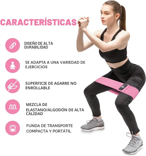 Miniatura 2 de CFX Resistance Bands Set, Exercise Bands with Non-Slip Design for HIPS & Glutes, 3 Levels Workout Bands for Women and Men, Booty Bands for Home