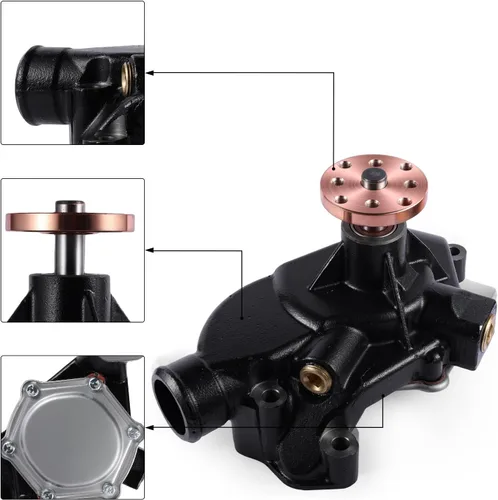 Miniatura 2 de AULINK Bomba de agua de mar (impulsor de bronce original, cojinete C & U) 8M0113734 3853850 8503991 para 4.3L 5.0L 5.7L Volvo Penta, Mercruiser