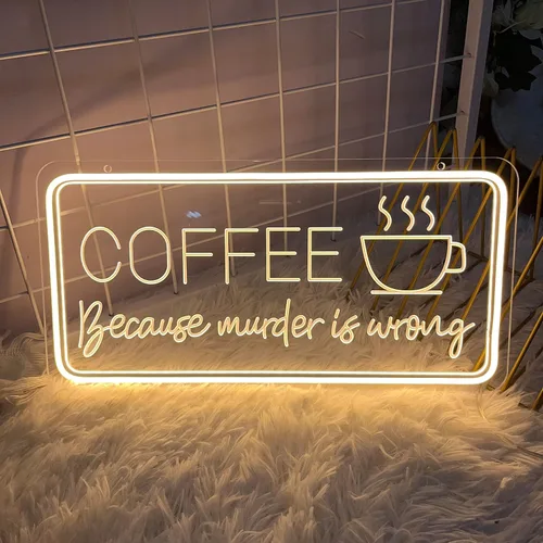 Miniatura 12 de Letrero de neón LED de café Letrero de barra de café con atenuación Letrero de café para restaurante, cafetería, bar de cerveza, tienda