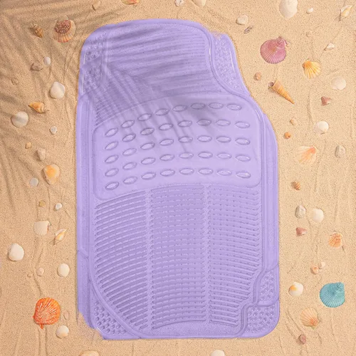 Miniatura 8 de Carbella Alfombrillas de Piso Automotrices para Autos, 2 Piezas Alfombrillas de Piso para Auto Gris Translúcido, Recortables para Ajustar Todo Clima