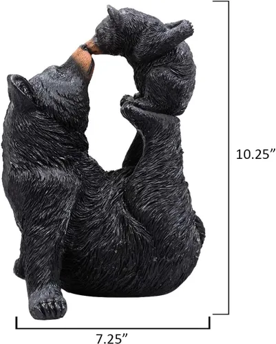 Miniatura 2 de BLACK FOREST DECOR Playful Mama Bear & Cub Escultura, resina, 7 1/4 pulgadas de ancho x 6 pulgadas de profundidad x 10 1/4 pulgadas de alto