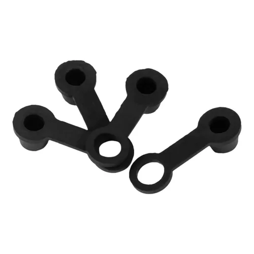 Miniatura 3 de Aramox Tapón de pezón de purga de freno, 4 piezas de goma negra para pezón de purga de grasa Zerk, cubierta antipolvo de 0.315 in para motocicleta