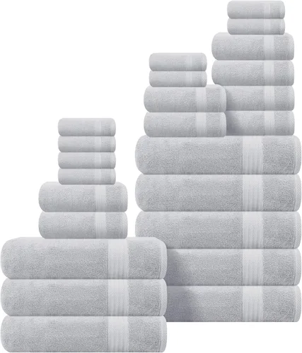 Miniatura 98 de GLAMBURG - Juego de 12 toallas faciales ultrasuaves de 13 x 13 pulgadas, 100% algodón, duraderas y altamente absorbentes, ideales para baño, cocina