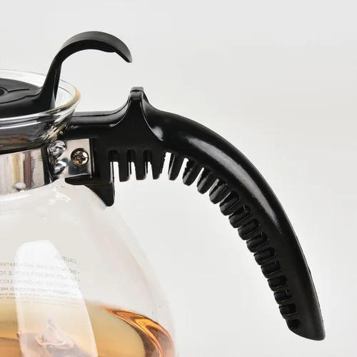 Miniatura 5 de Hervidor de té silbante de vidrio de borosilicato, capacidad de 12 tazas/48 onzas, sin BPA, para gas, electricidad y gamas de vidrio