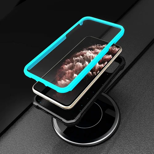 Miniatura 6 de ExoGuard Funda para iPhone 11 Pro Max, funda de goma a prueba de golpes de cuerpo completo, protector de pantalla integrado con soporte para iPhone