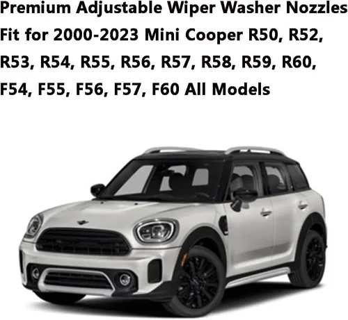Miniatura 4 de Boquillas de limpiaparabrisas ajustables de alta calidad, sin calefacción, para Mini Cooper S JCW Cabrio Electric Clubman Countryman 2000-2023