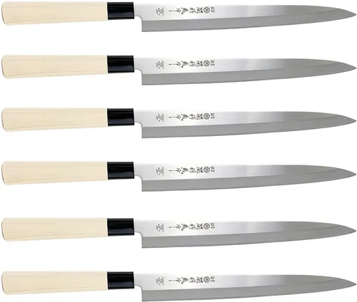 JapanBargain, Cuchillo japonés Yanagiba Sashimi, cuchillo de chef de sushi, acero inoxidable de alto carbono, hoja de 9-1/2 pulgadas, fabricado en