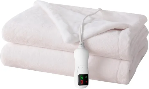 Miniatura 15 de Manta térmica eléctrica, calentador de manta lavable para el hogar para adultos, calentamiento rápido, franela suave súper acogedora de 50 x 60