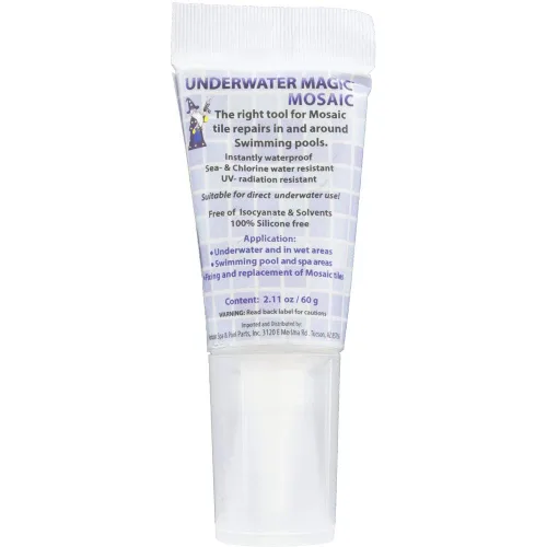 Miniatura 3 de Underwater Magic Sellador de reparación de baldosas y lechadas resistente al agua Tubo de 2.1 onzas, blanco