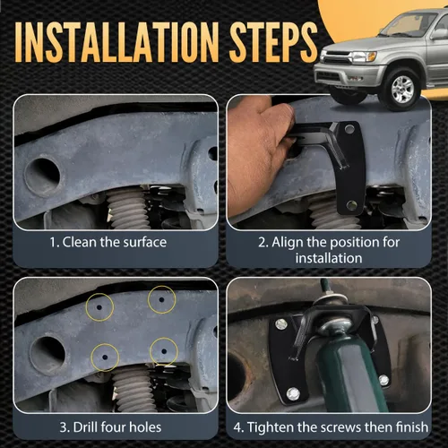 Miniatura 2 de Kit de reparación de montaje de choque fuera de borda trasero, soporte de choque trasero para Toyota 4Runner 1996-2002 Kit de montaje