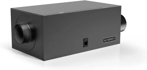 AC Infinity Caja de filtro en línea de 4 pulgadas con filtro de alta eficacia, kit de filtración HVAC para toda la casa, se adapta a ventiladores de