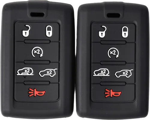 Miniatura 11 de Funda protectora de silicona para llavero de 5 botones para Jeep Grand Cherokee Grand Wagoneer y Dodge Charger Daytona EV Electric 2024+