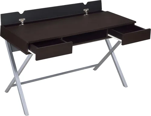 Miniatura 4 de Coaster Furniture Connect-It 800117 - Escritorio con tomacorriente/compartimento de almacenamiento integrado, capuchino