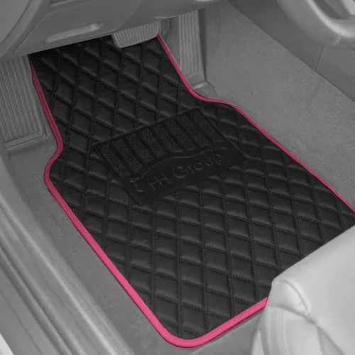 Miniatura 2 de FH Group Alfombrillas universales para automóvil, ajuste multiusos, de lujo, de piel sintética, combo de fundas de asiento de automóvil pequeñas