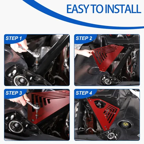 Miniatura 7 de Cubierta de panel de bahía de motor compatible con Chevrolet Corvette C8 Stingray 2020-2024, compartimento de aluminio para motor izquierdo derecho