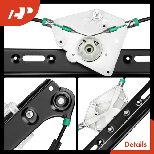 Miniatura 7 de Regulador de ventana A-Premium sin motor de reemplazo para BMW X3 E83 2004-2010 parte trasera izquierda, lado del conductor