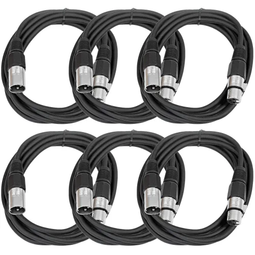 Miniatura 49 de Seismic Audio SAXLX-2Brown-Paquete de 6 cables de conexión XLR de 2 pies marrones - Cables de micrófono - Cables XLR macho a hembra - 2 pies