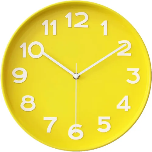 Miniatura 19 de HZDHCLH Reloj de pared de cuarzo moderno, funciona con pilas, 12 pulgadas, silencioso, sin tictac, números 3D, reloj redondo para pared, reloj