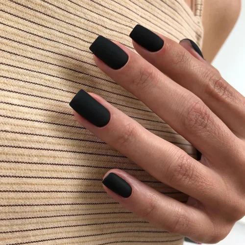 Miniatura 23 de KQueenest 30 PIEZAS Uñas Postizas Vino Rojo Oscuro, Uñas Cortas y Medianas Cuadradas, Uñas Acrílicas Burgundía, Uñas Postizas de Color Sólido, Uñas