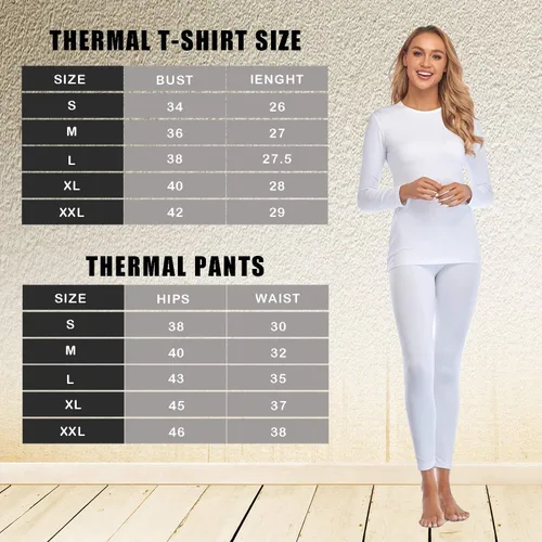 Miniatura 6 de Malist Ropa interior térmica para mujer, ultra suave, con forro polar