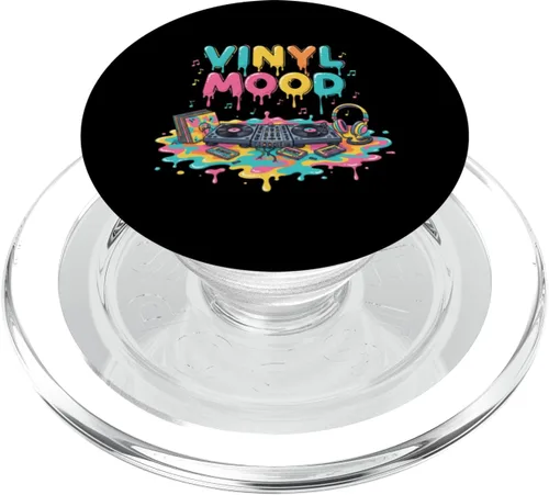 Miniatura 7 de Vinyl Mood Retro DJ Turntable Cassette Aesthetic PopSockets Adhesive PopGrip