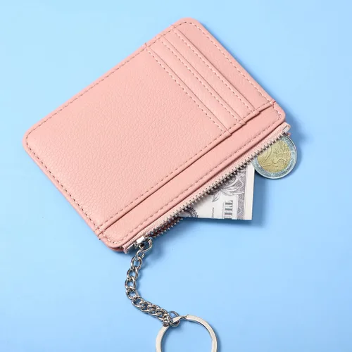 Miniatura 5 de Buryeah 2 carteras minimalistas delgadas de cuero con bolsillo frontal, carteras con bloqueo RFID, para mujer, tarjetero para tarjetas de crédito