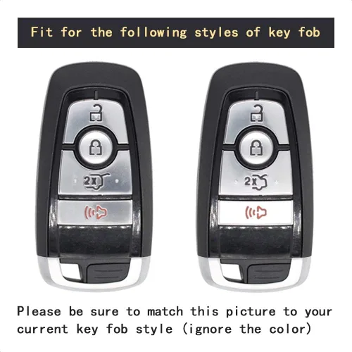 Miniatura 4 de Funda para llave inteligente compatible con Ford Edge Expedition Explorer Fusion para Mustang Cobra, mando a distancia sin llave de 4 botones